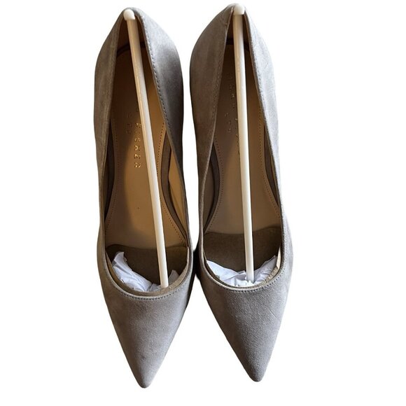 Marc Fisher Womens Gray Suede‎ Leather Block Heel Shoe Size 9 - Picture 2 of 8